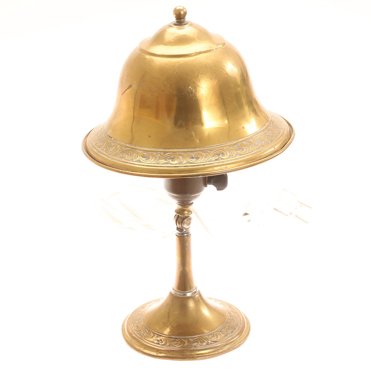 A brass table lamp, USA.
