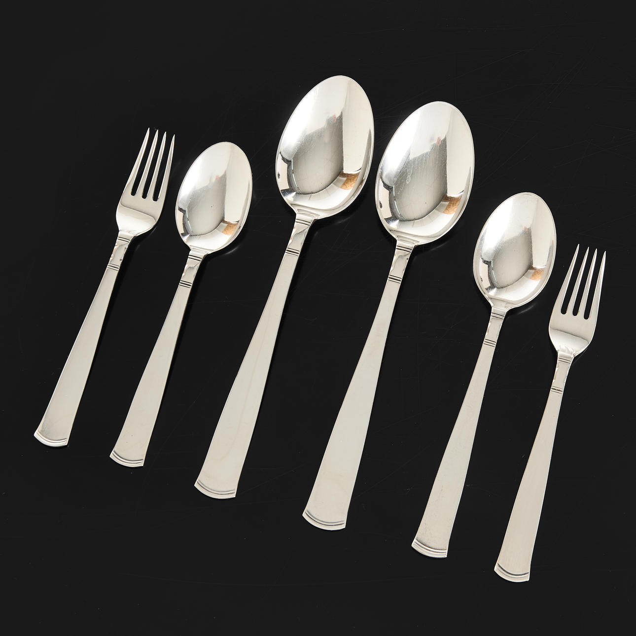 ROSENHOLM, 6 pieces, silver, GAB.