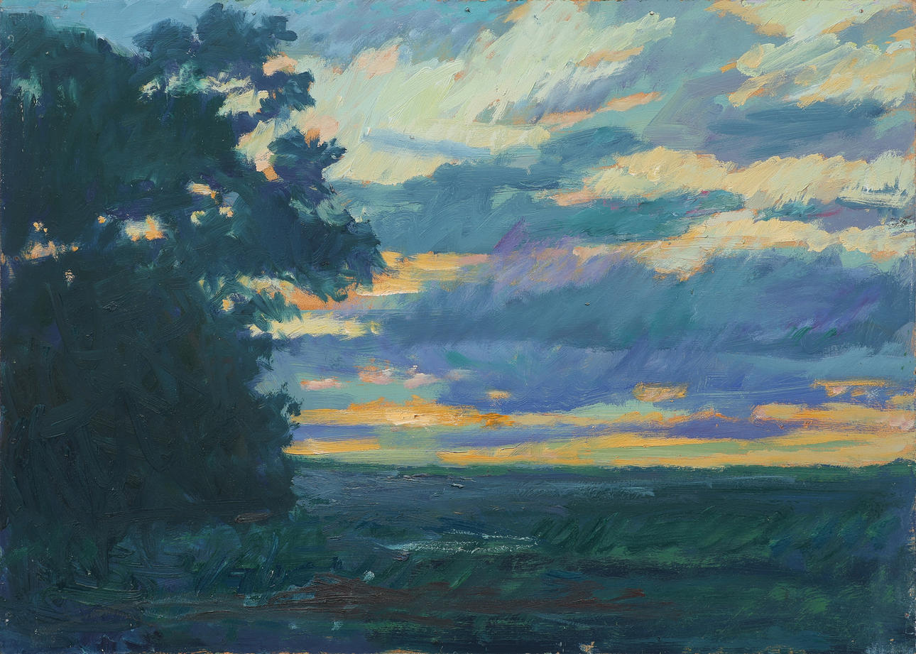 GERHARD  NORDSTRÖM. DUSK LANDSCAPE, ÖSTERLEN.