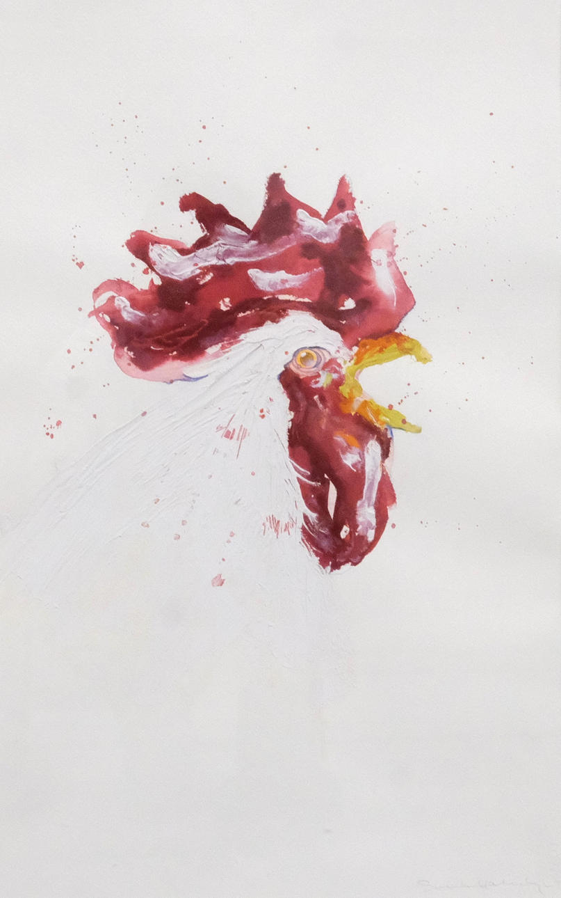 MIXED MEDIA, LIKELY SVERKER HOLMBERG, ROOSTER.