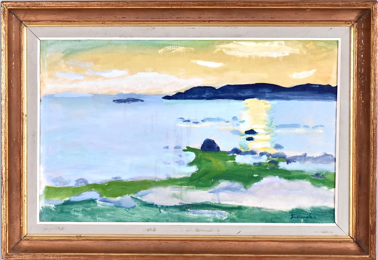 HELGE FRENDER. Olja på duk.