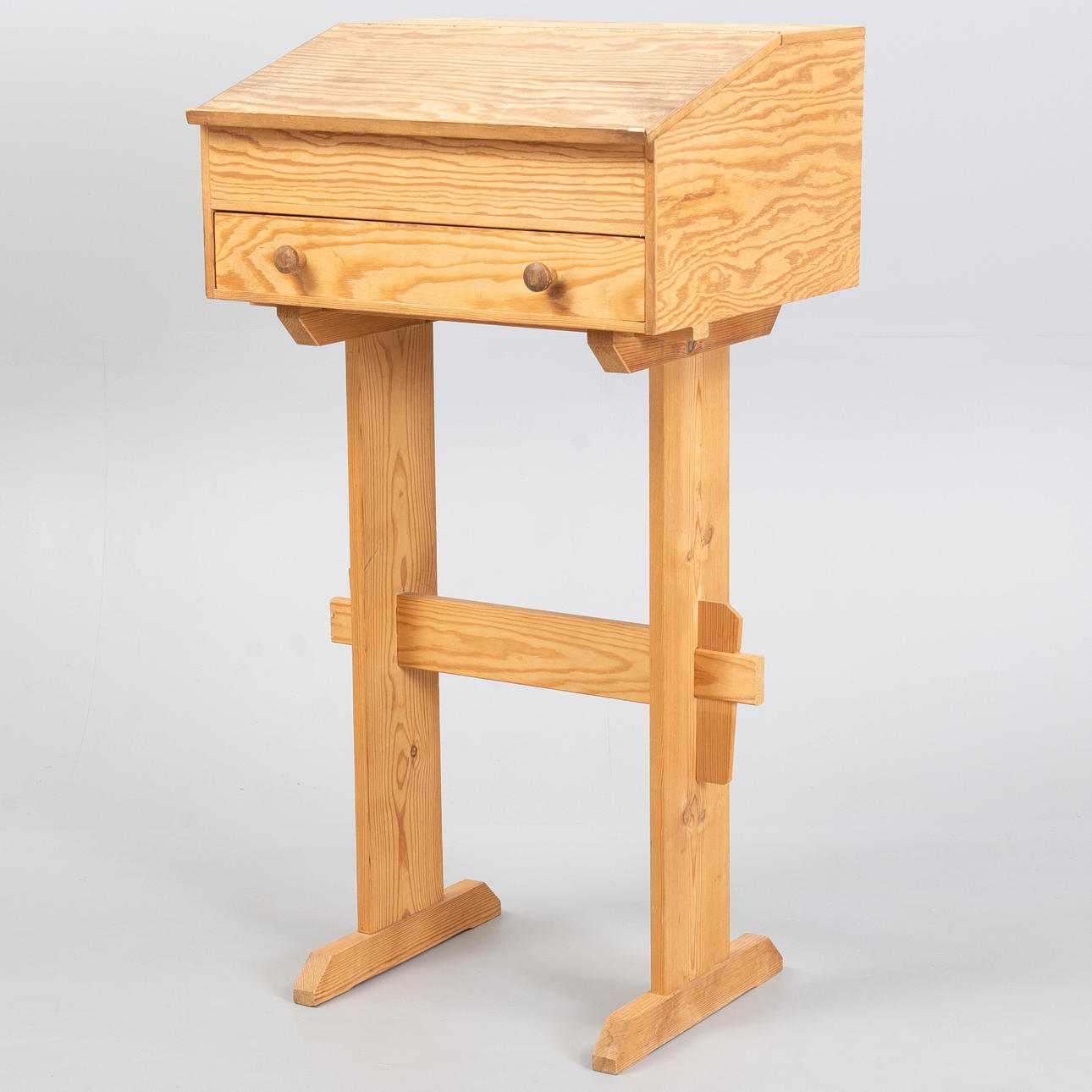 SOLID PINE WRITING DESK. Denmark, 1970s.