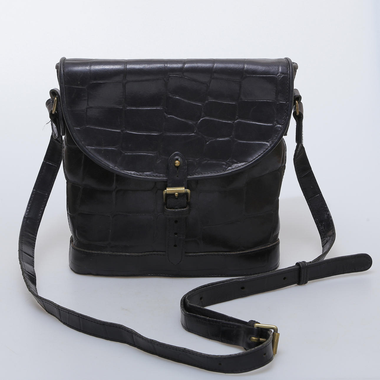 MULBERRY, SHOULDER BAG, BLACK LEATHER, ENGLAND.