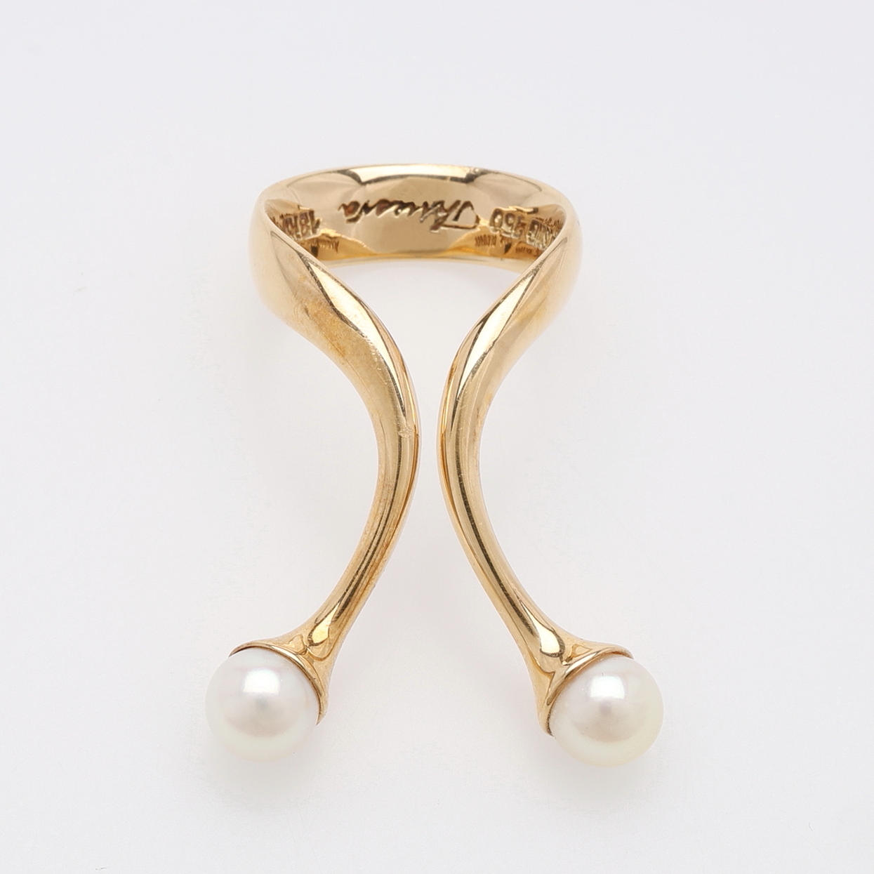 THERESIA HVORSLEV. “LIFELINE” RING FOR AGE FAUSING, DENMARK, 1960S/70S.