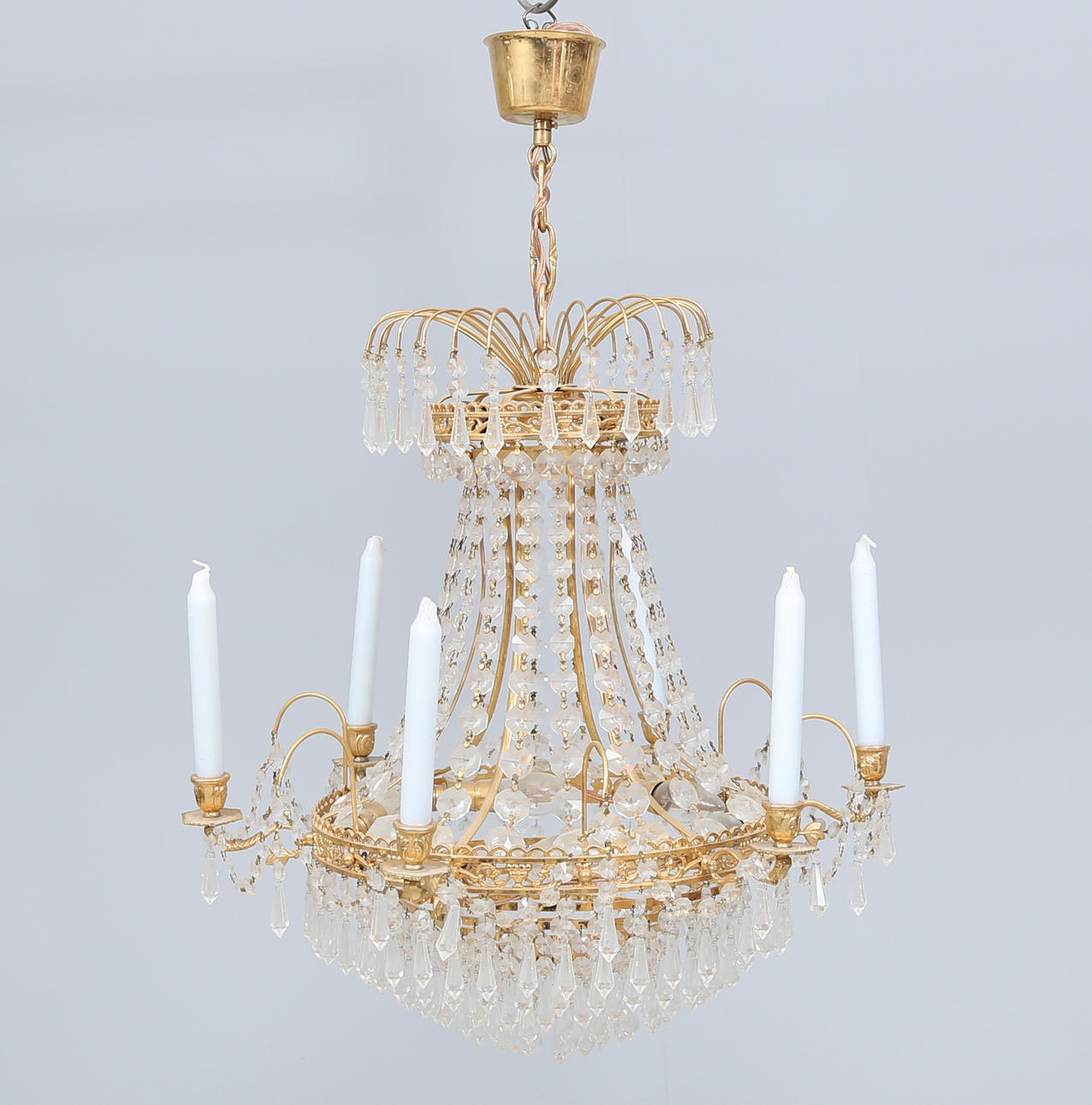 LJUSKRONA, empire-stil, 1900-talets senare del. Belysning & Lampor ...