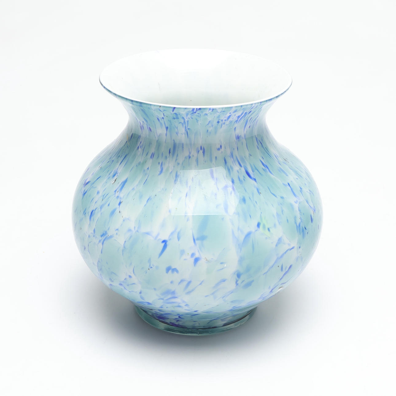 A marble glass vase, circa 1900.