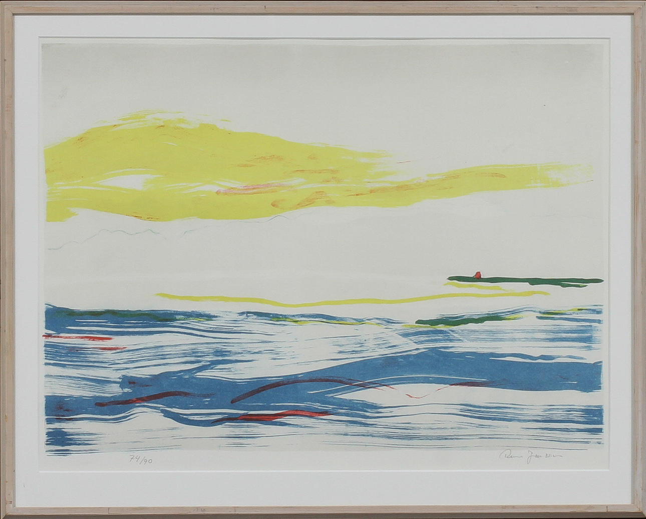 RUNE JANSSON. Havsmotiv, litografi, sign o numrerad 74/90.