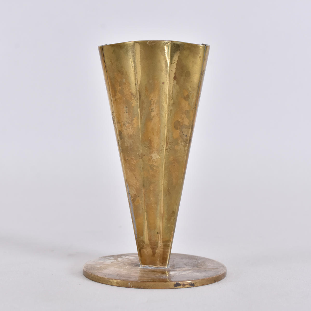 GUNNAR ANDER. vase, brass, Ystad Metall.