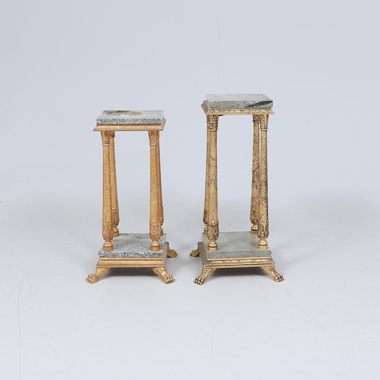 PIEDESTALER, 2 st, empire-stil, 1900-tal.