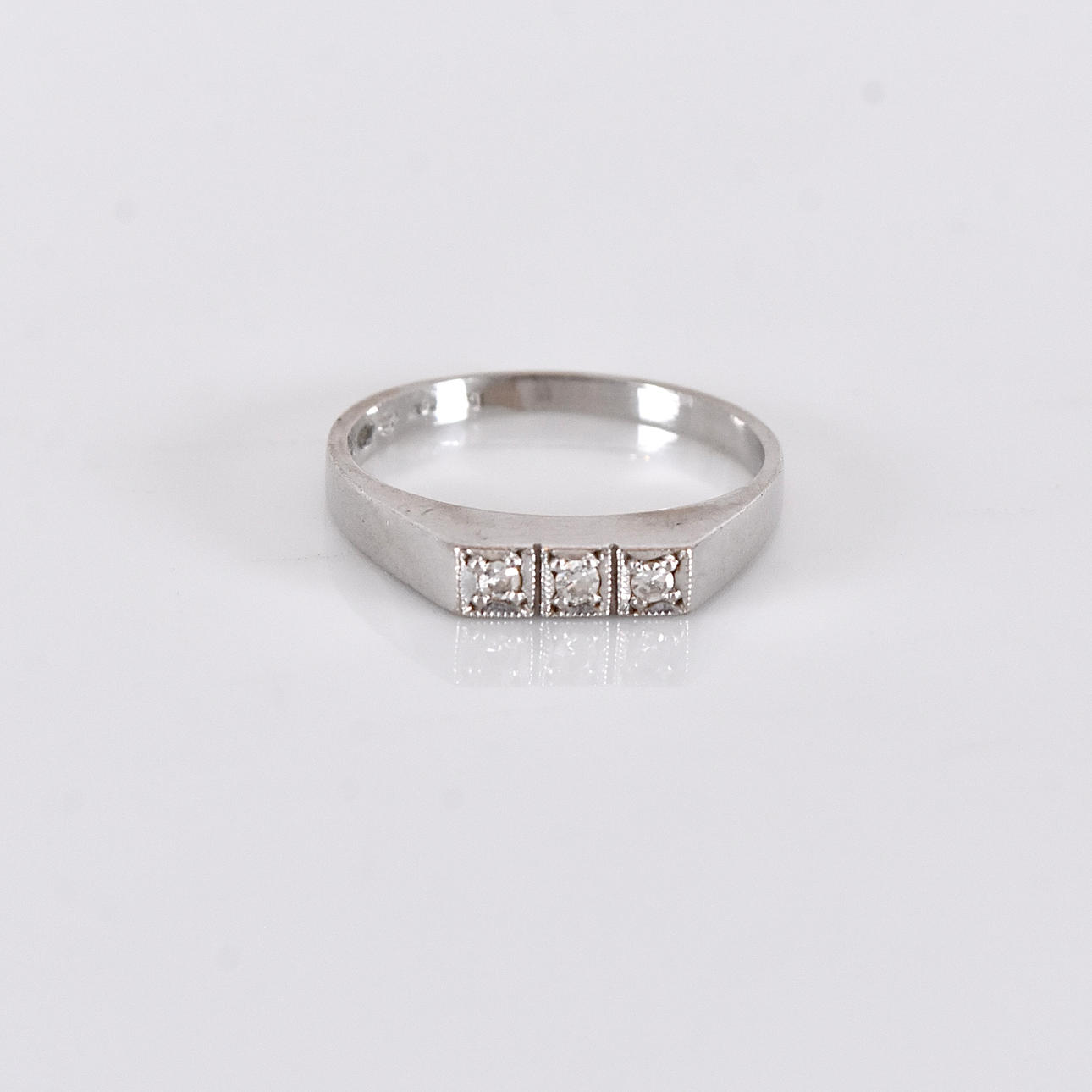 DIAMOND RING, 0,05ct, white gold 18K.