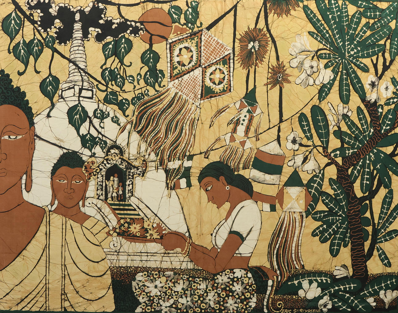 ERIC SURIYASENA. Batik print, signed.