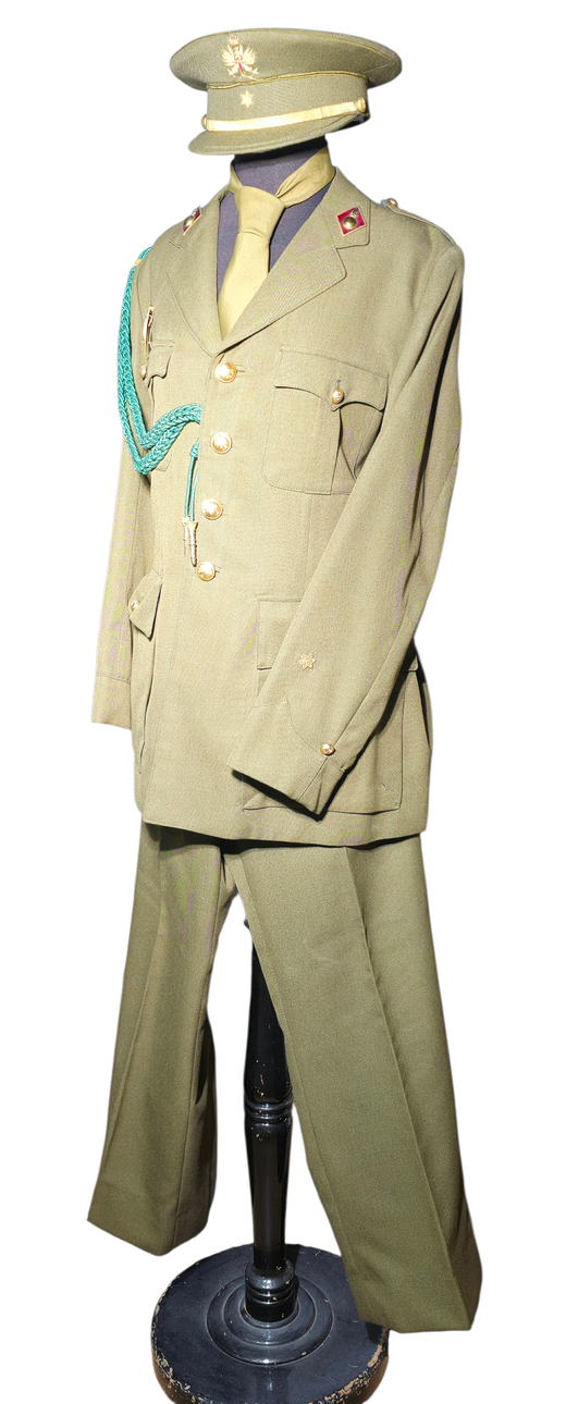 Complete Ensign uniform. Army officer regulation uniform with chevrons ...
