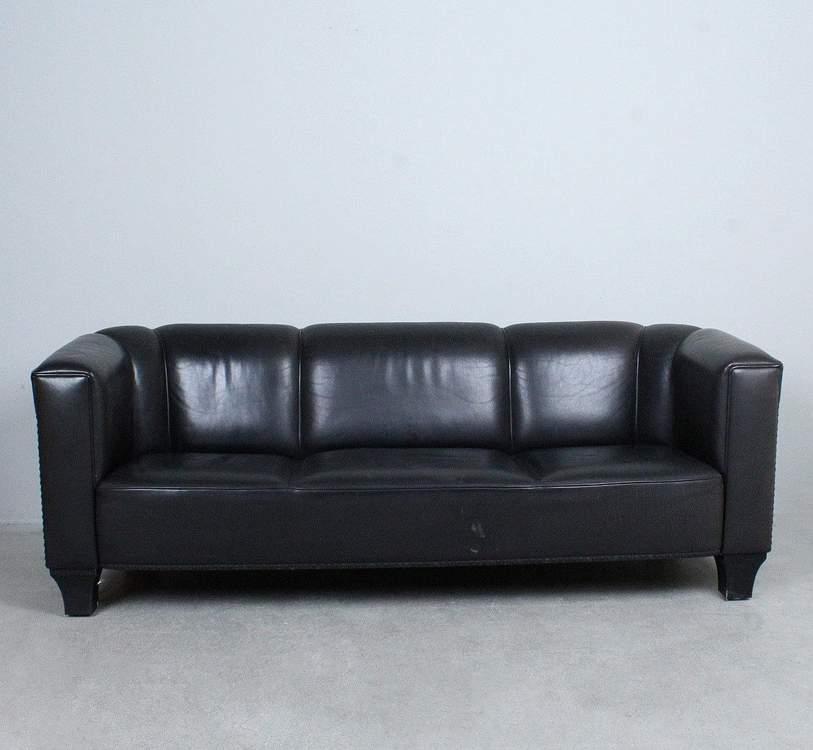 JOSEF HOFFMANN. Wittmann, sofa/three-seater, model, 'Palais Stoclet', leather, designed in 1905, Austria.