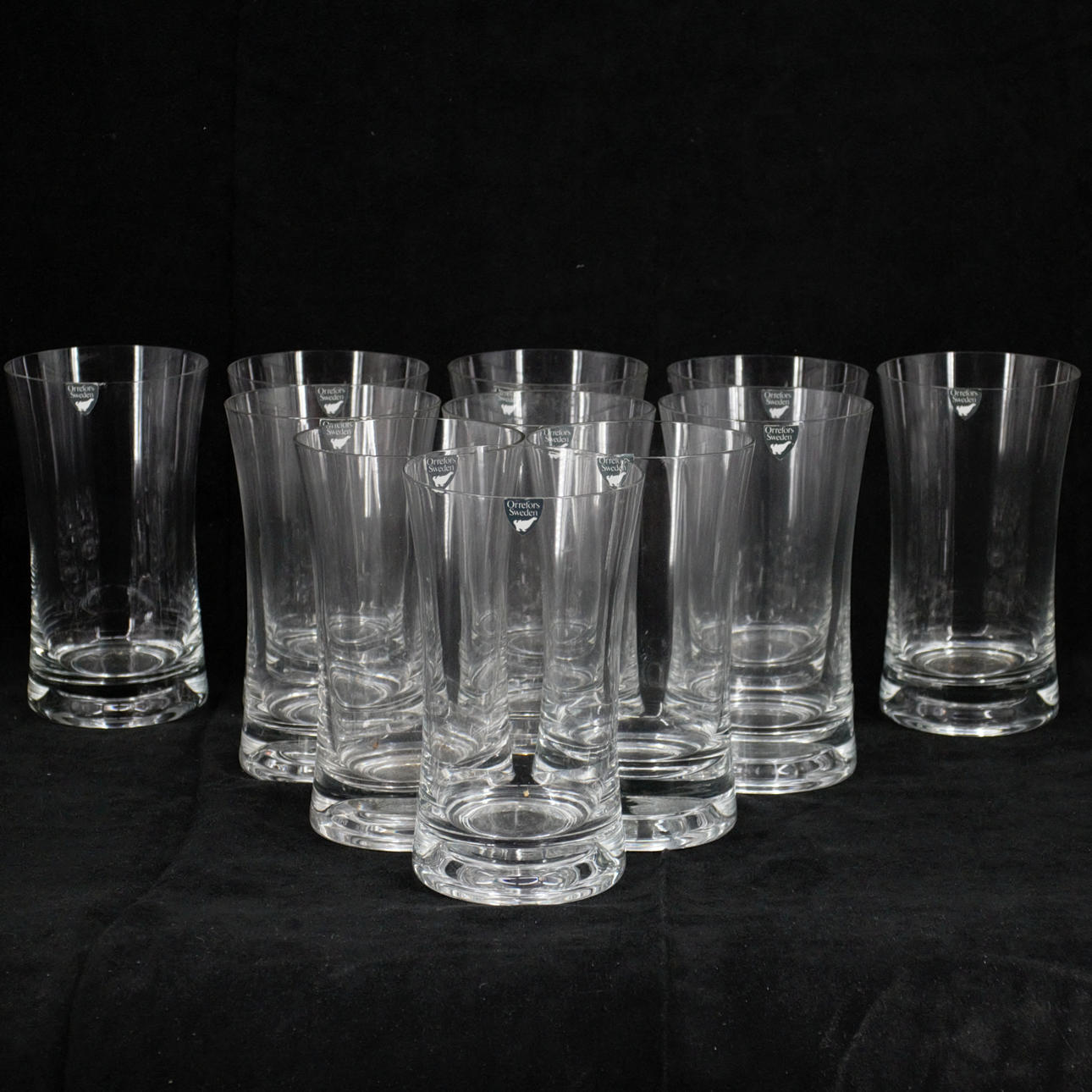 ÖLGLAS, 11 st, kristall, Orrefors.