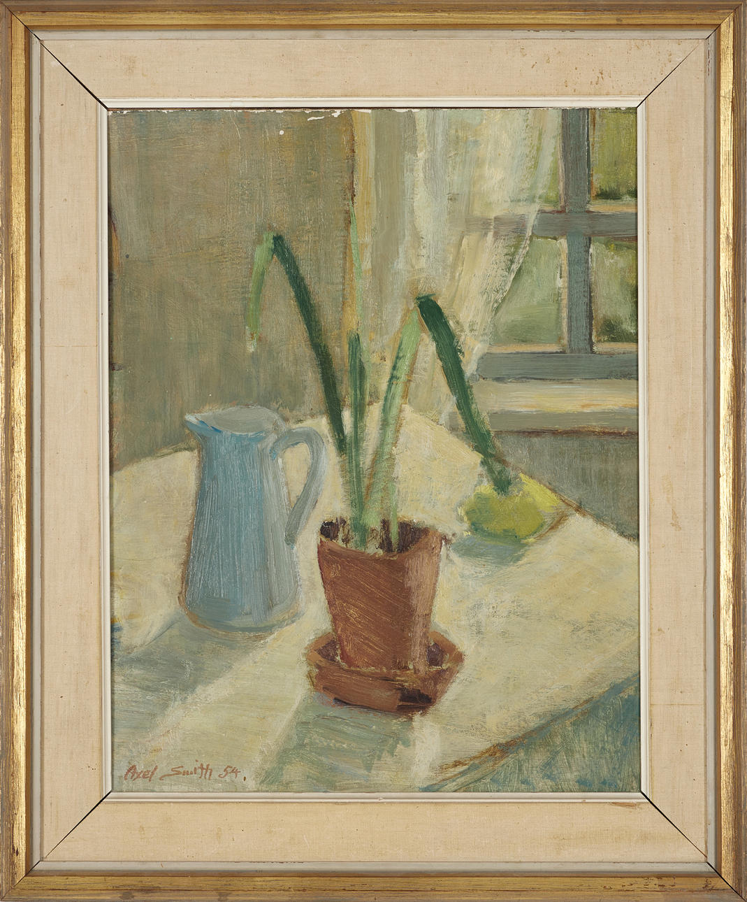 AXEL SMITH (1891–1970). “Vårsol”, signed and dated 1954, oil on panel ...