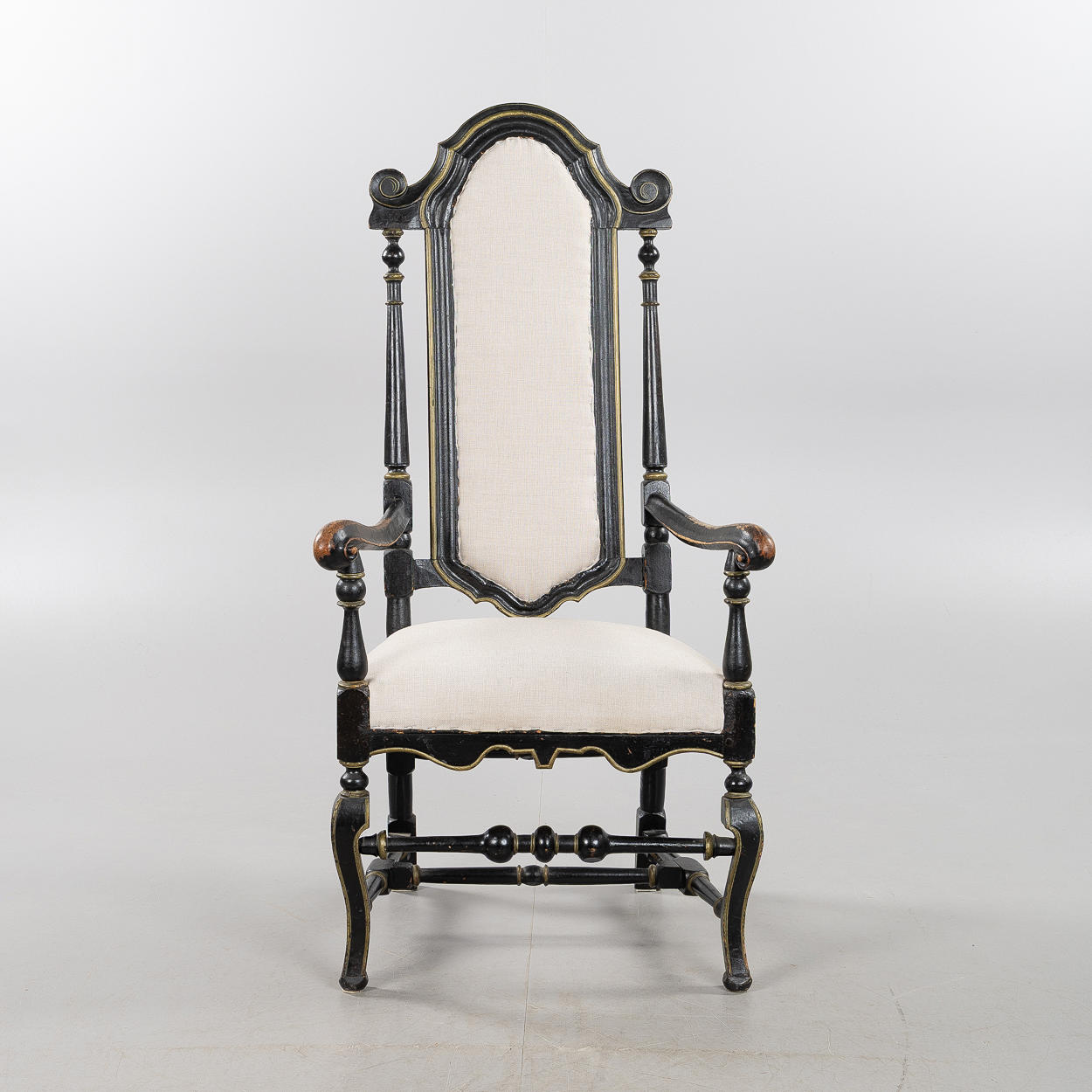 A baroque armchair, 18th century.