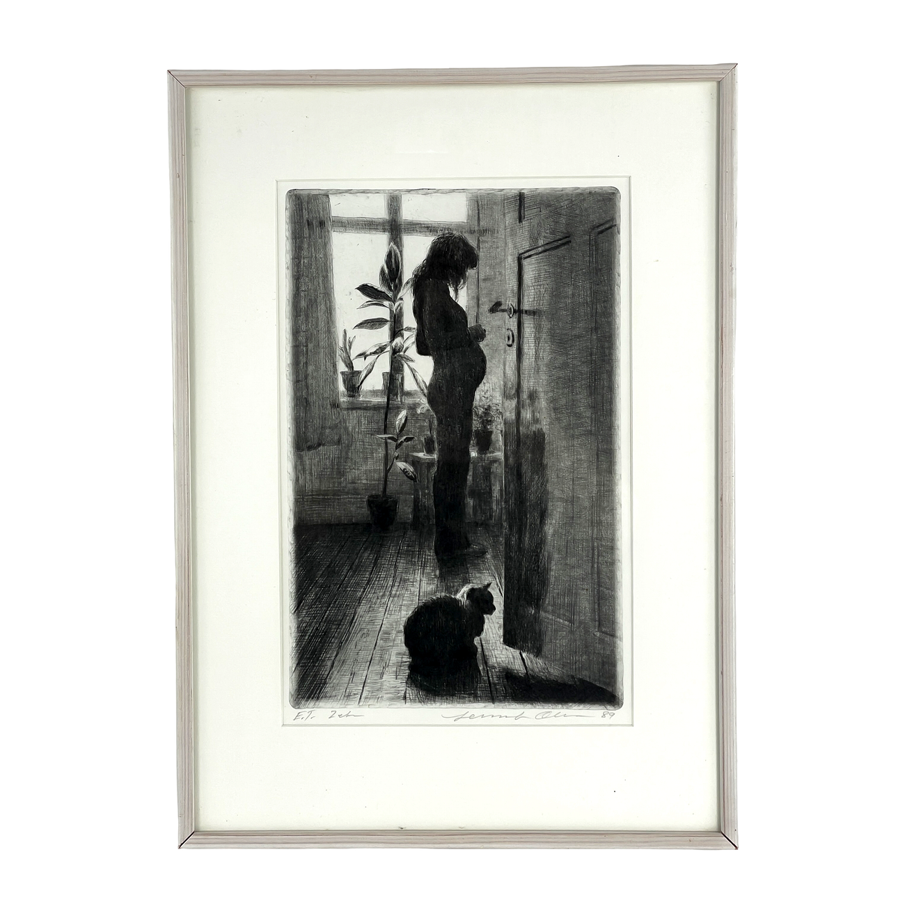 LENNART OLAUSSON. Etsning, E.T., signerad & daterad -89.