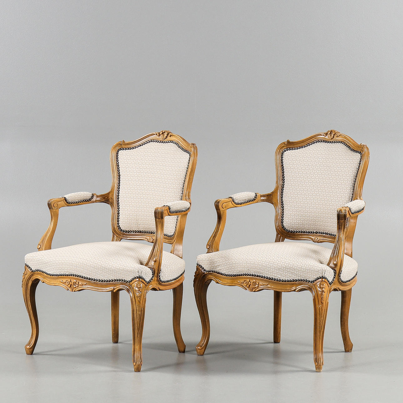 ARMCHAIRS 1 pair Rococo style.