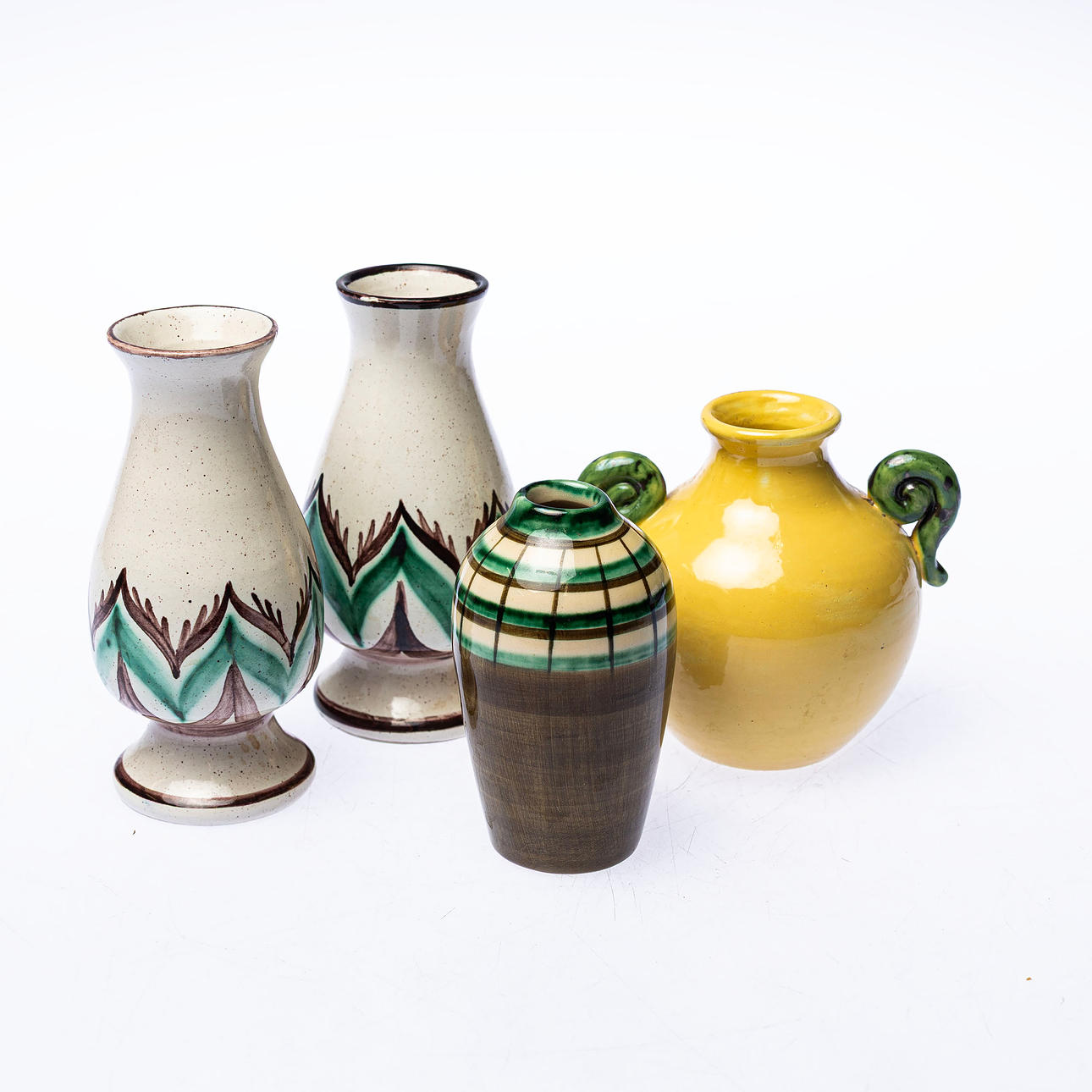 VASES, 4pcs, Bo Fajans.