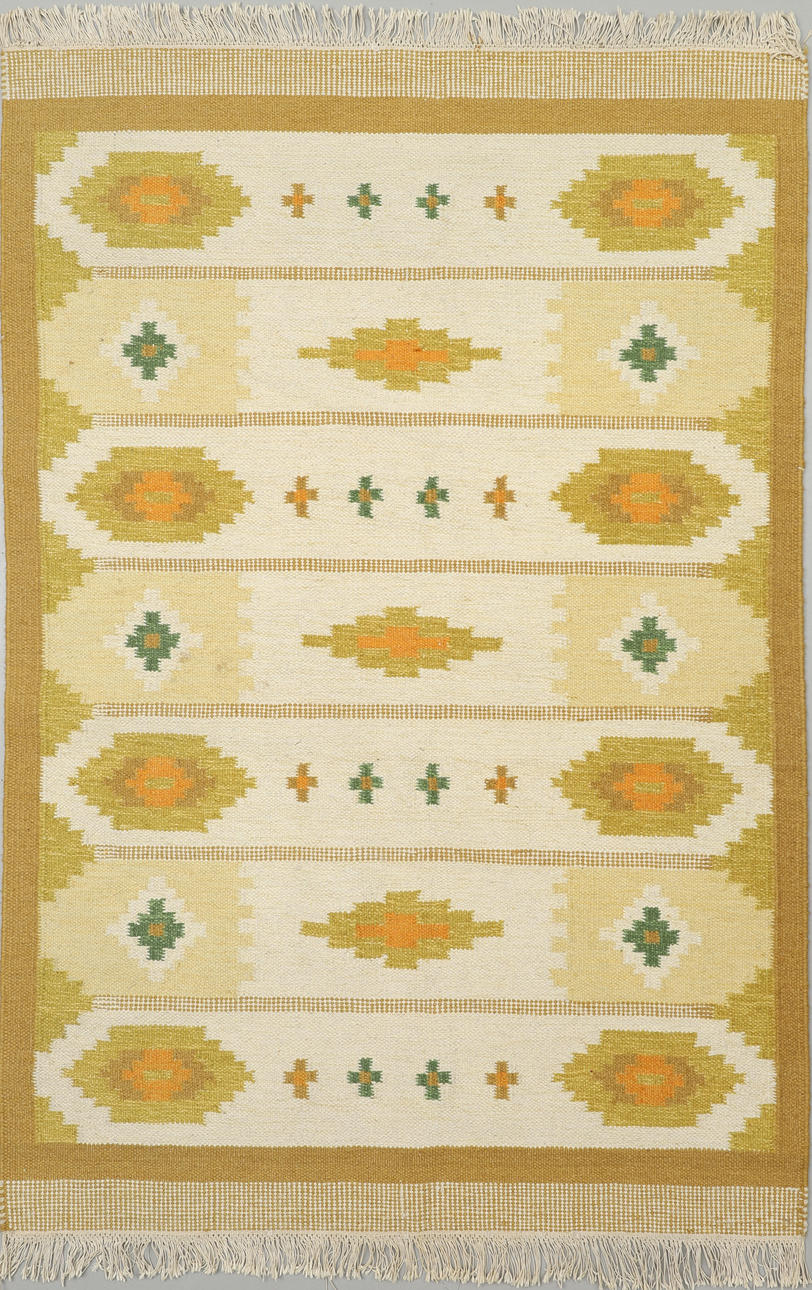 RUG, burlap. Approx. 198x137 cm.