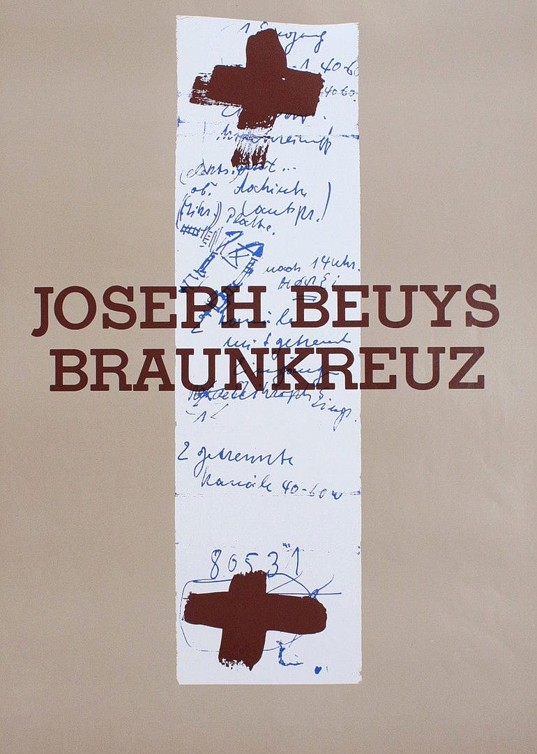 AFTER JOSEPH BEUYS. 'Brown Cross', poster.