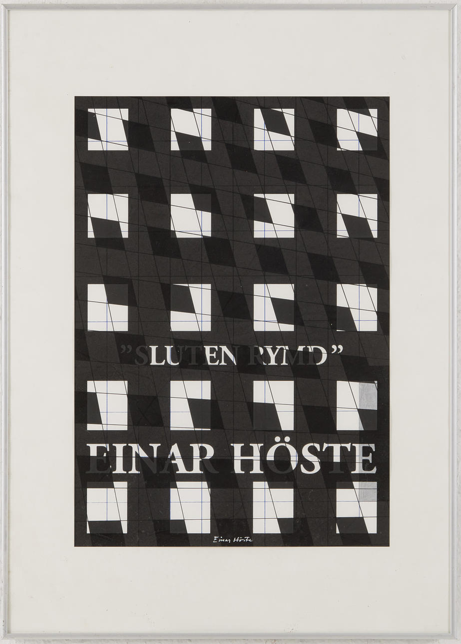 EINAR HÖSTE (1930-2013). “Closed space”, signed, silkscreen.