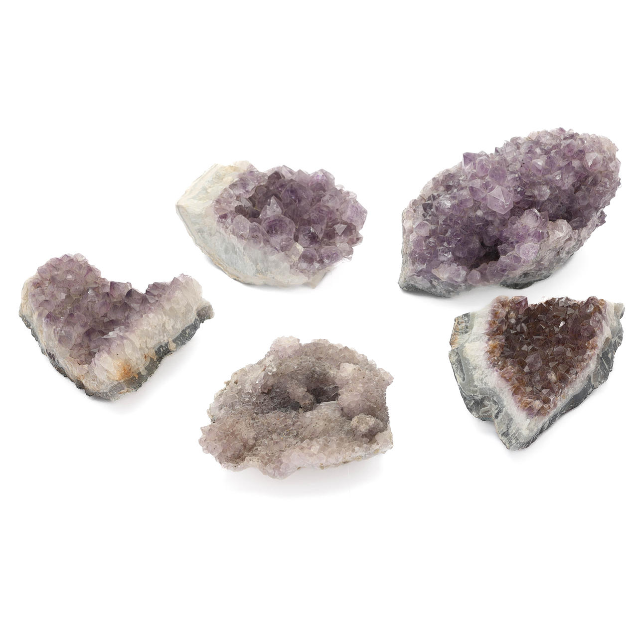 AMETISTKLUSTER, 5 st, Sydamerika.