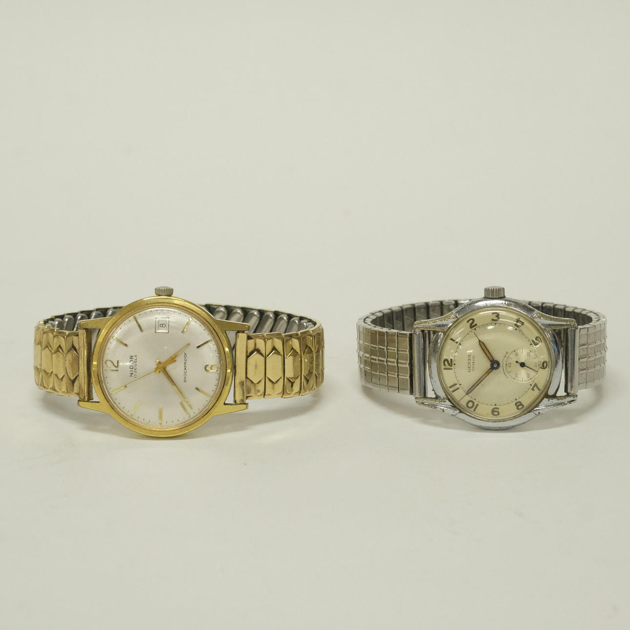 ARMBANDSUR, GENFA OCH NIDOR, TVÅ STYCKEN.