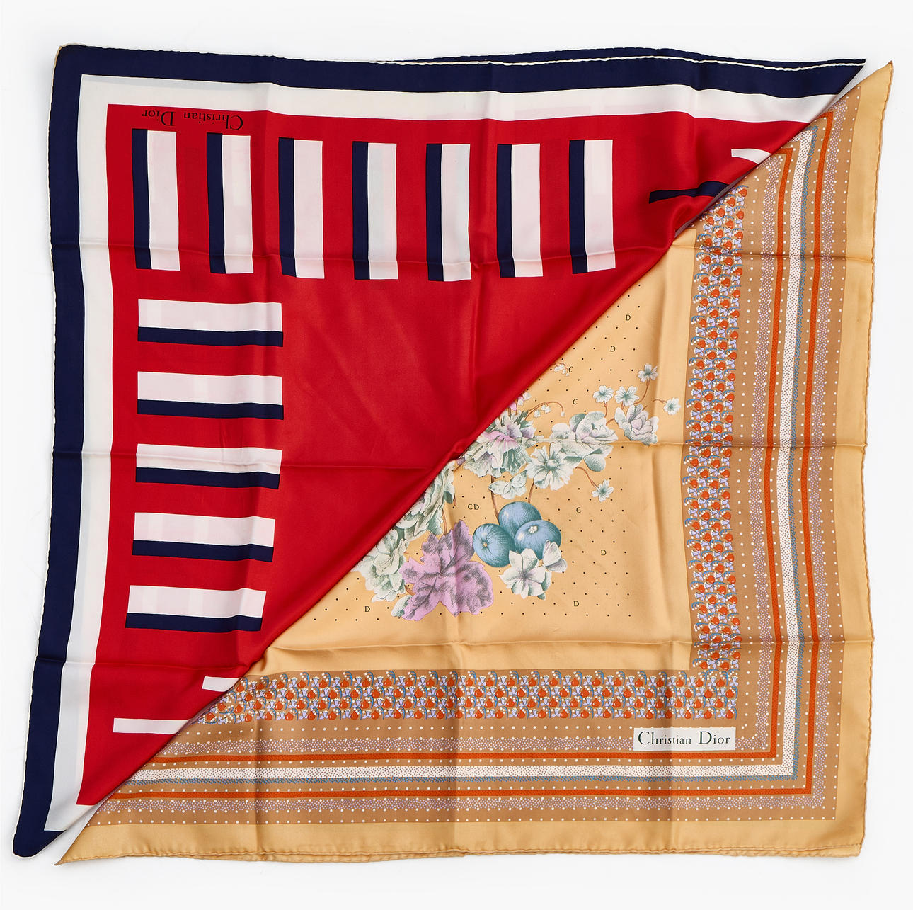 CHRISTIAN DIOR, scarves, 2 pcs.