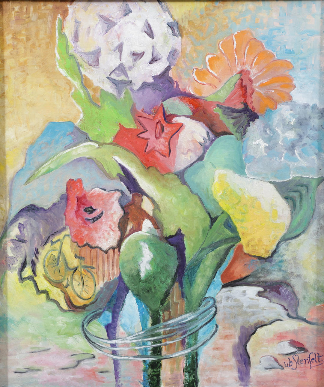 ULLA-BRITT STENFELT. “Fresh spring”, oil on canvas, signed and dated verso 2012.