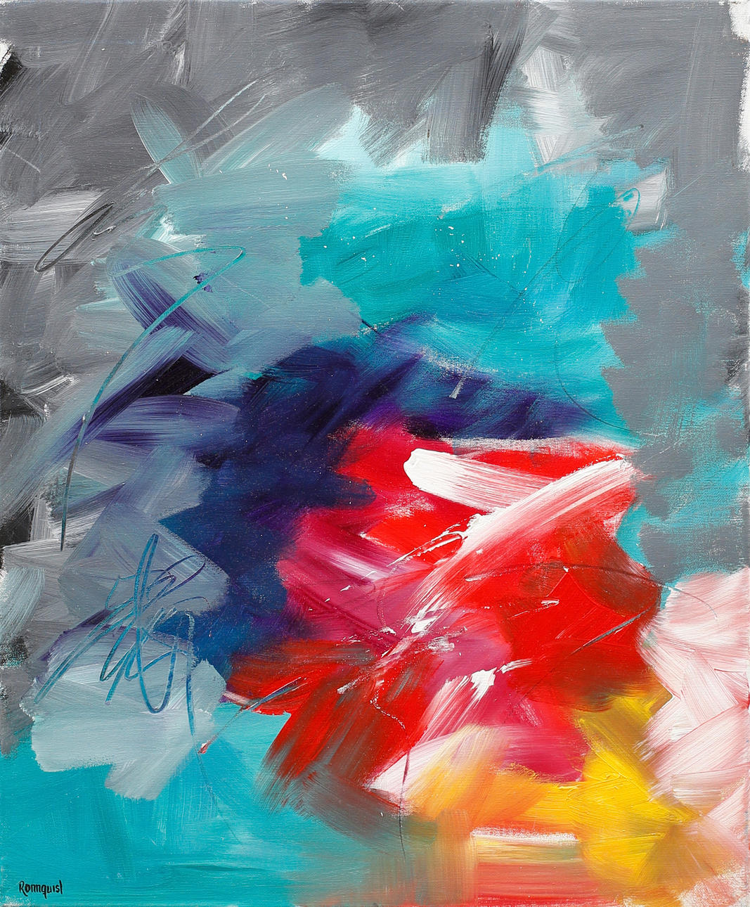 BJÖRN RÖNNQUIST. Akryl på duk, "Cades Bay" signerad Rönnquist.