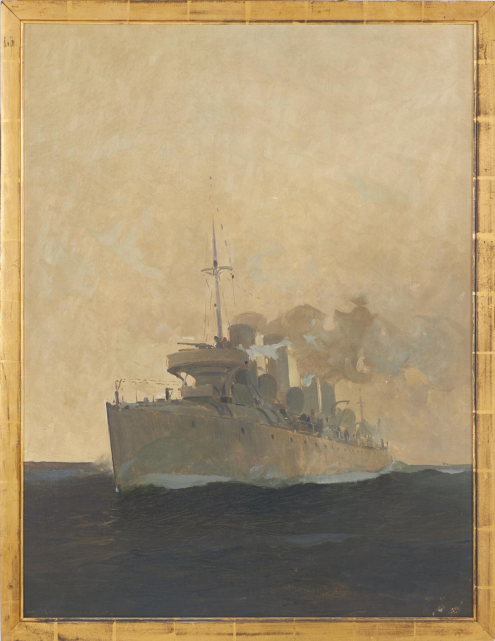 ARVID JOHANSSON. Jagare, olja på duk, signerad.