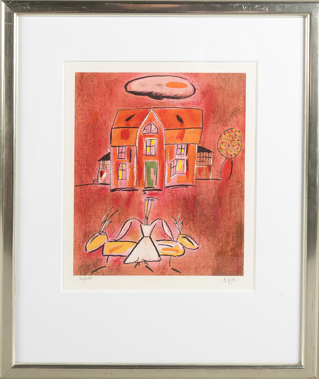 MADELEINE PYK. Composition, color lithography.