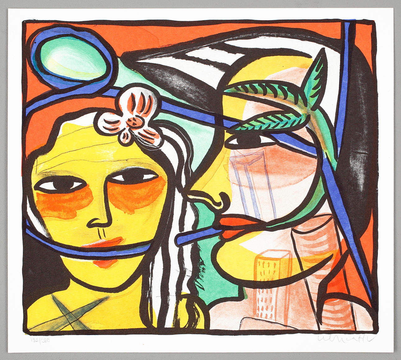 ULRICA HYDMAN VALLIEN. "Kärlekens labyrint III" färglitografi, signerad och numrerad 185/380.