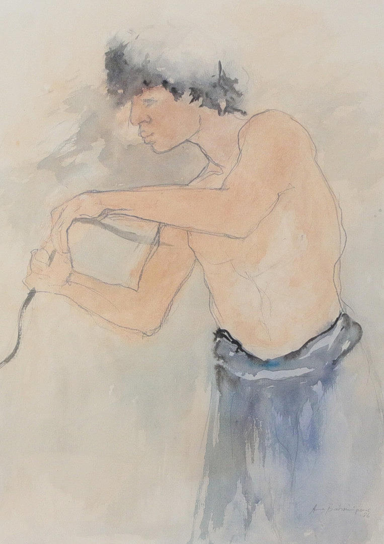 Unknown artist. 'Untitled, '1986, mixed media, signed.