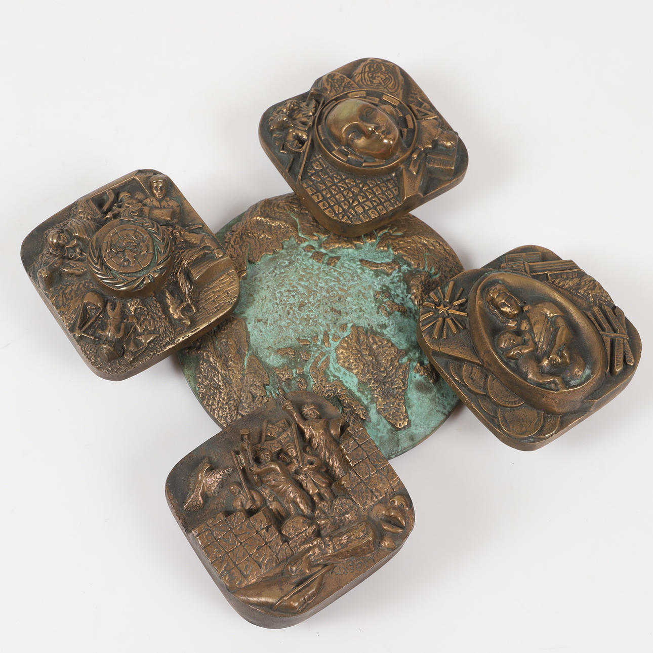 OLLE BLAD. Wall sculpture, bronze, signed and numbered.