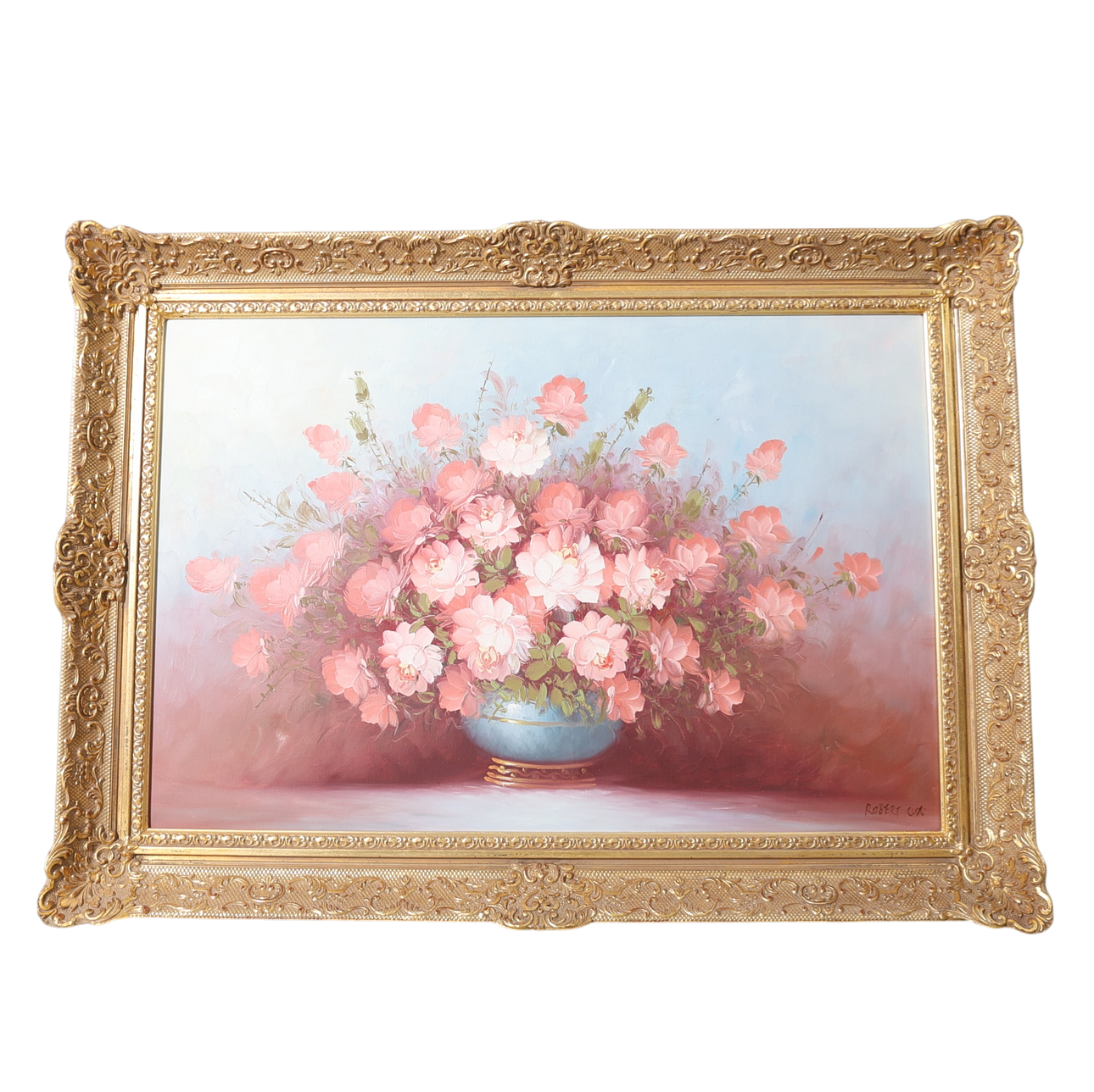 ROBERT COX. Oil on canvas, still life, signed.