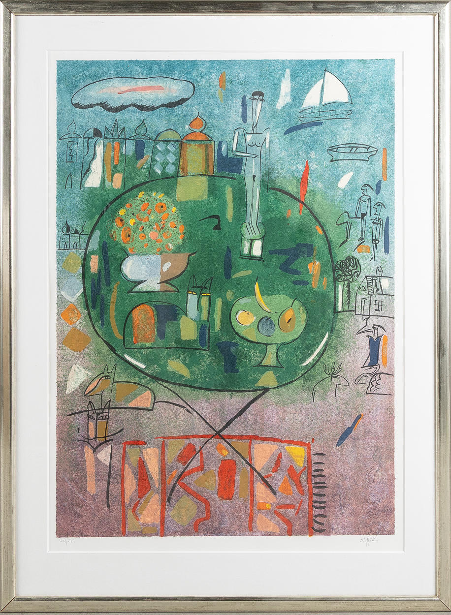 MADELEINE PYK. Composition, color lithography.