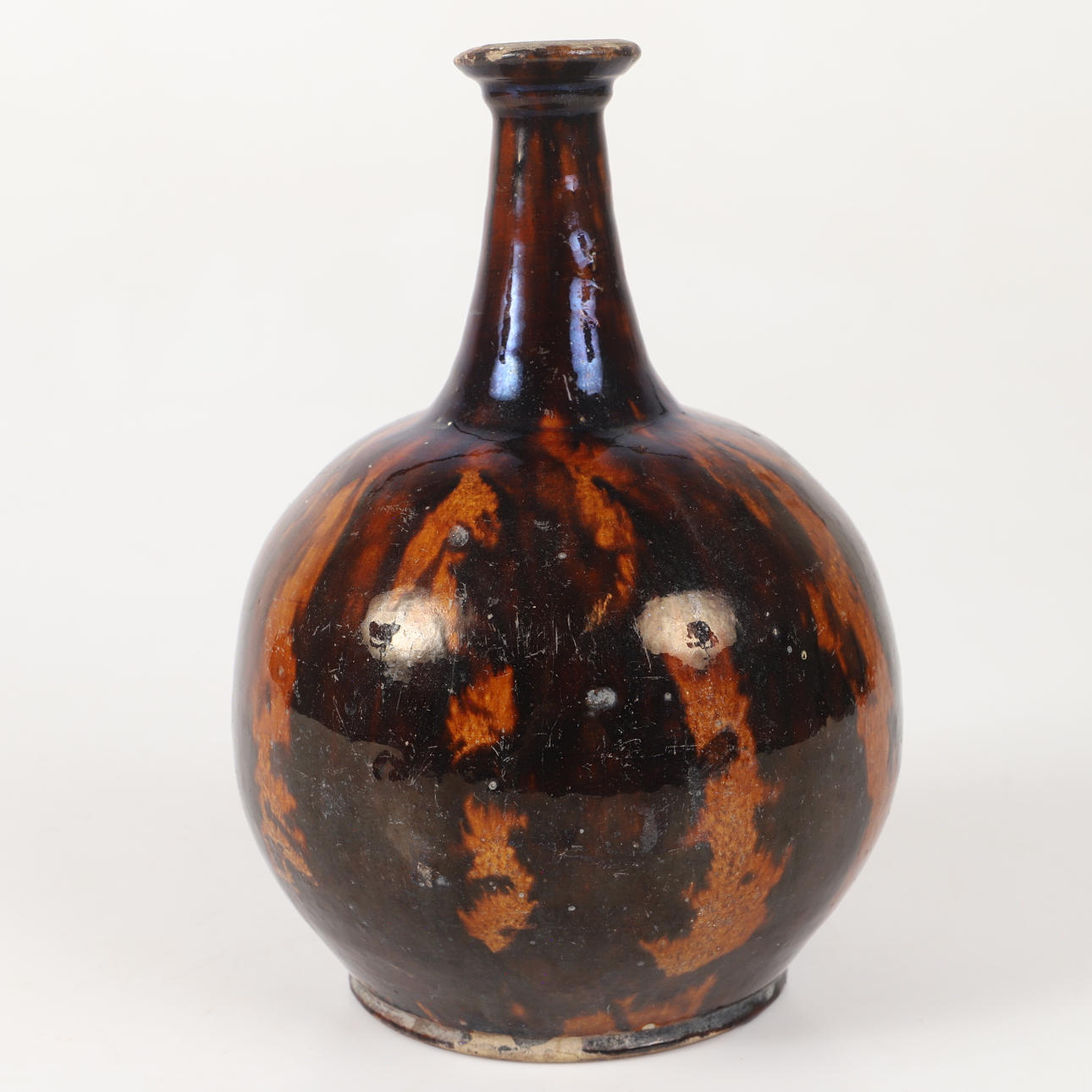 Vase/decanter, glazed ceramic, possibly Italy.