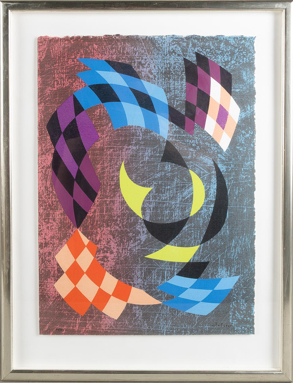 PIERRE OLOFSSON. Composition, color lithography.