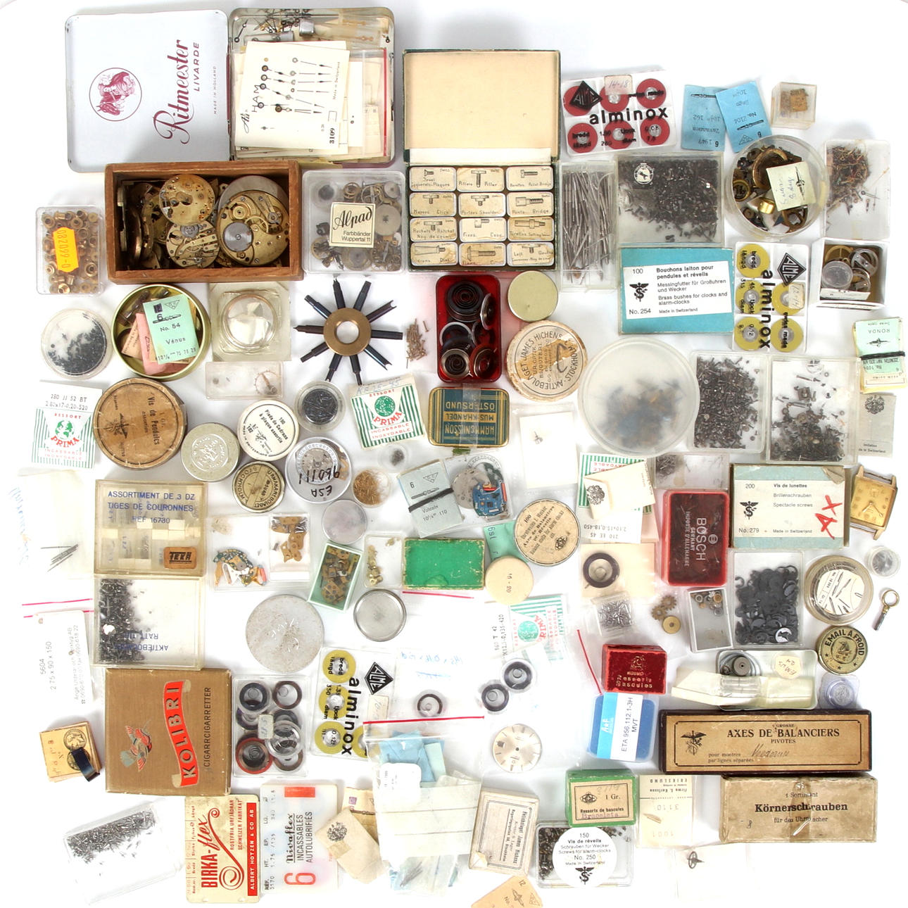 RESERVDELAR, för ur, parti, 1900-tal.