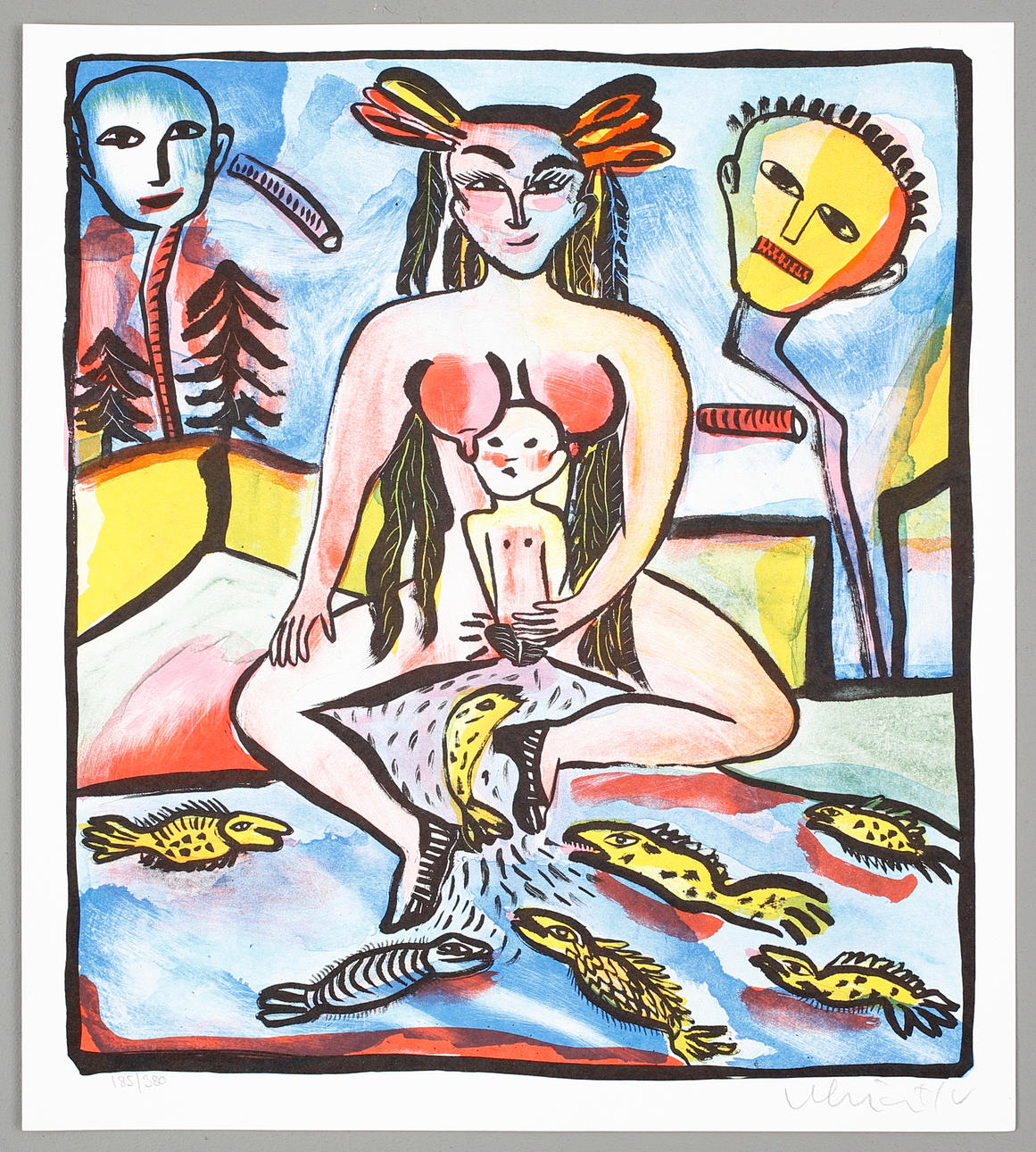 ULRICA HYDMAN VALLIEN. "Livets källa" färglitografi signerad och numrerad 185/380.