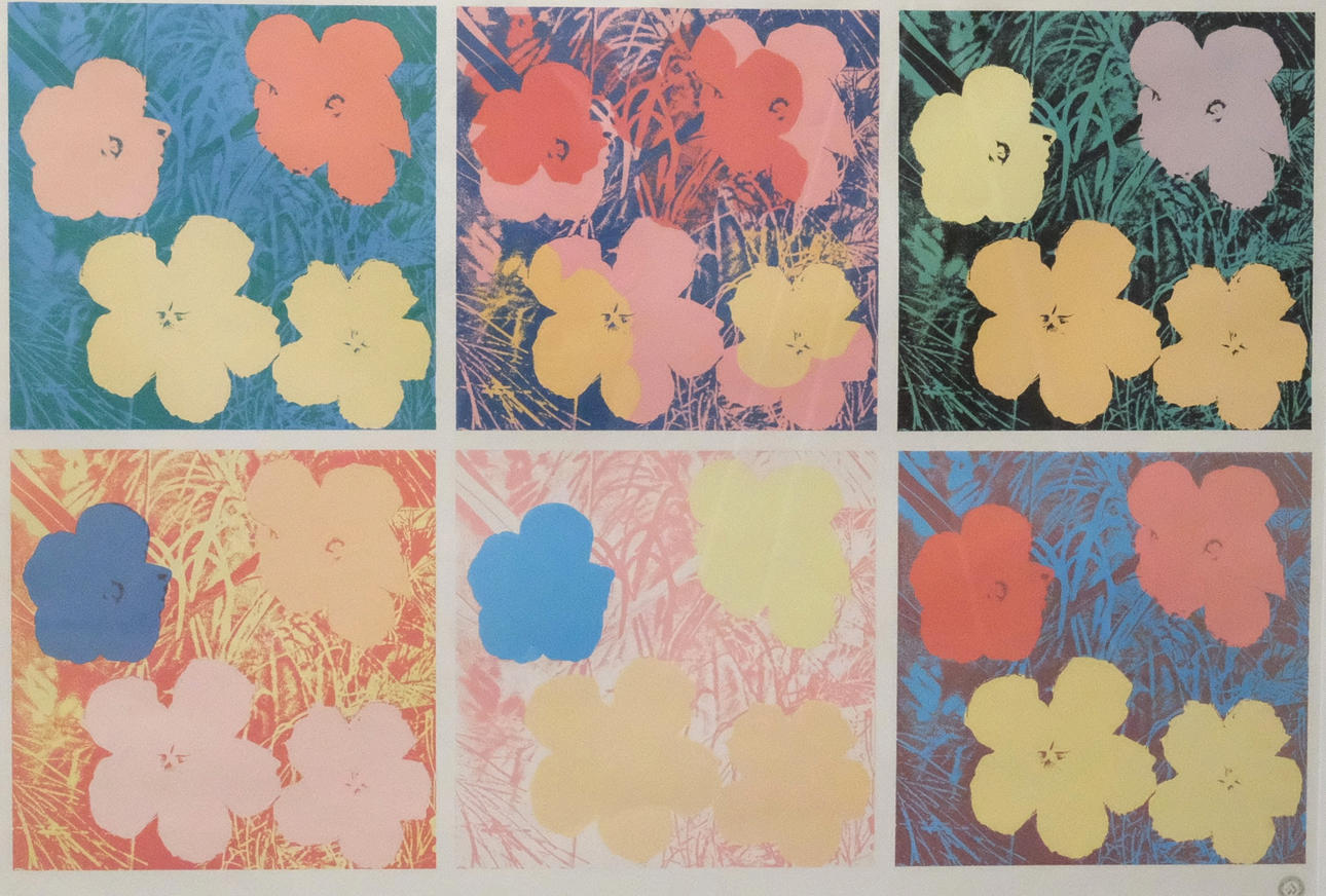 OFFSET LITHOGRAPHY AFTER ANDY WARHOL, “FLOWERS”.