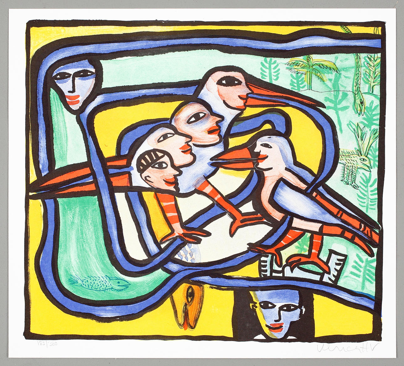 ULRICA HYDMAN VALLIEN. "Kärlekens Labyrint IV" färglitografi, signerad och numrerad 185/380.