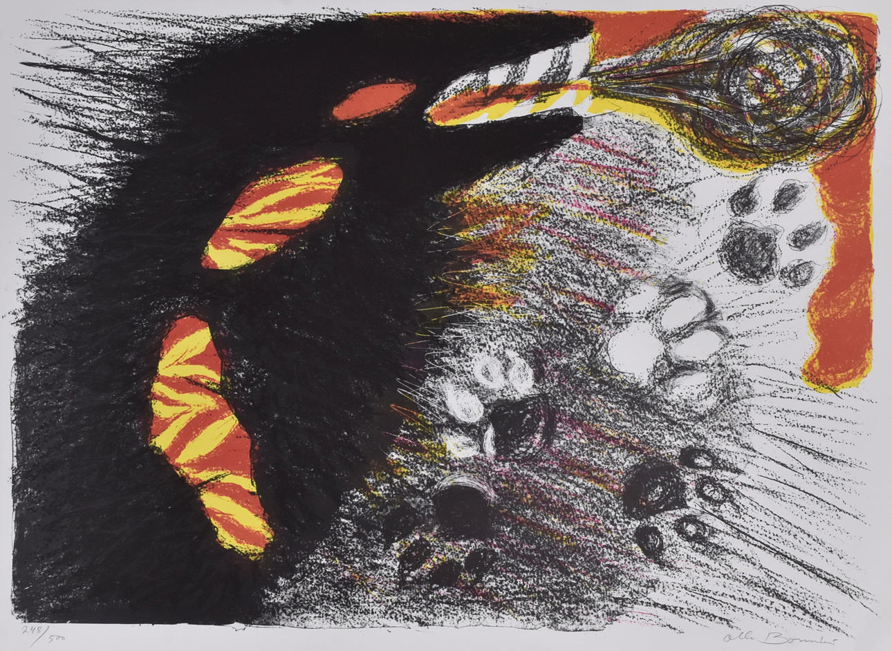 OLLE BONNIÉR. Color lithography.