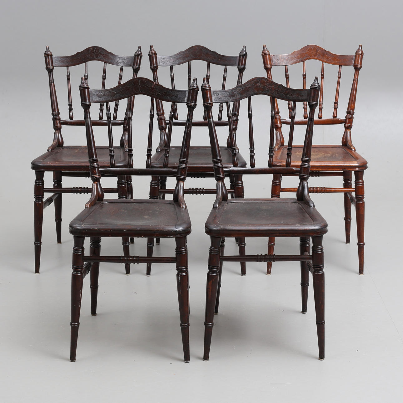 PINNSTOLAR, 5 st, 1800/1900-tal.