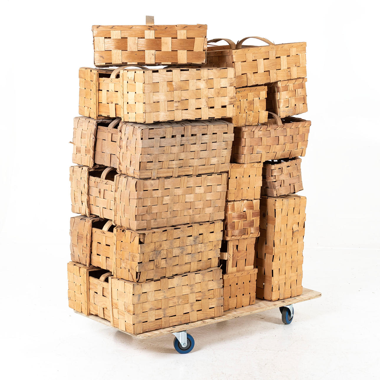 CHIPBOARD BASKETS, one lot.