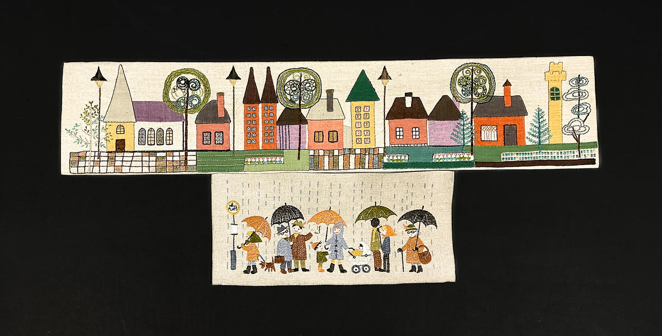 Two wall hangings, Vårgårda, 20th century.