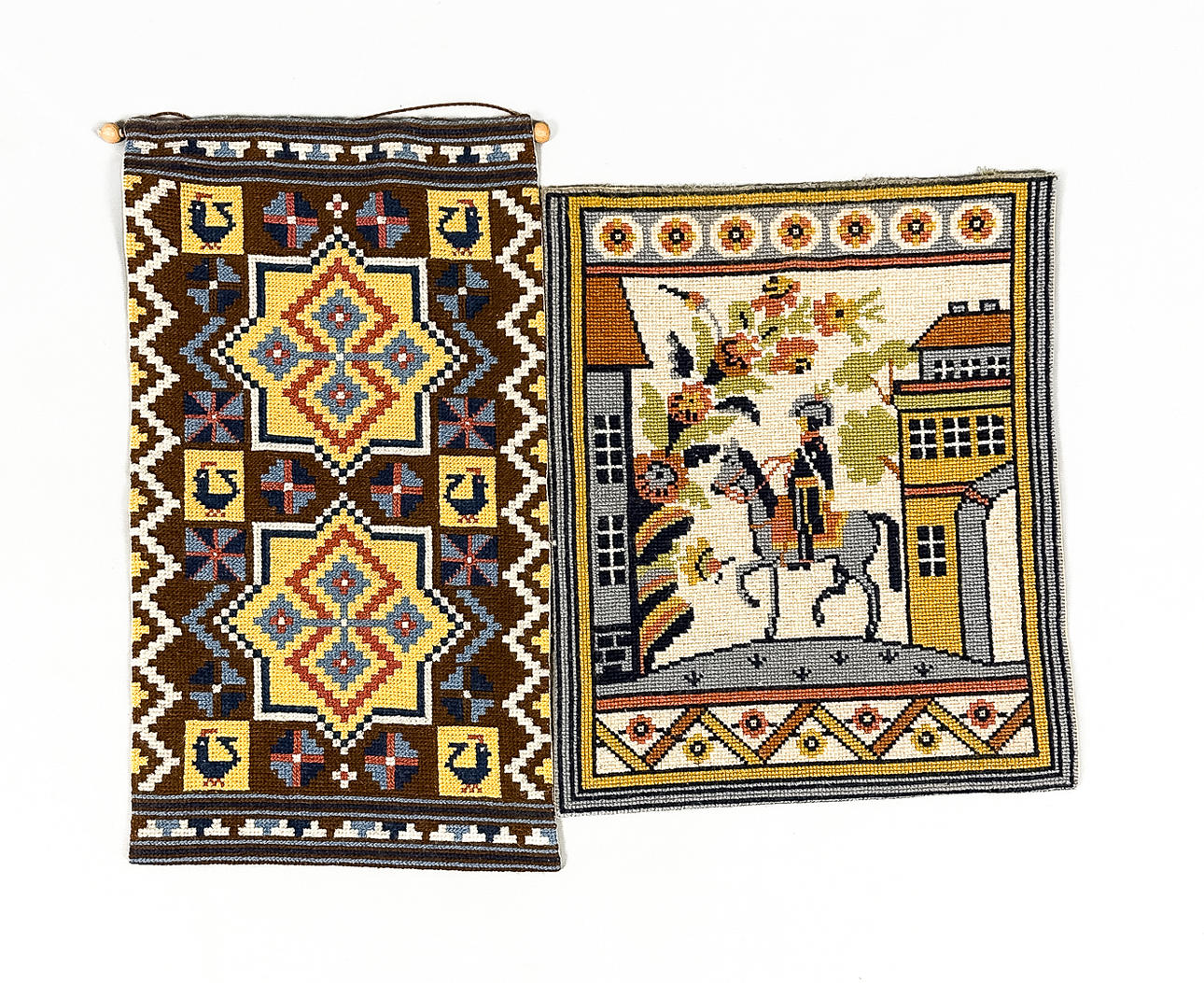 Wall hangings, 2 pcs, Vårgårda.