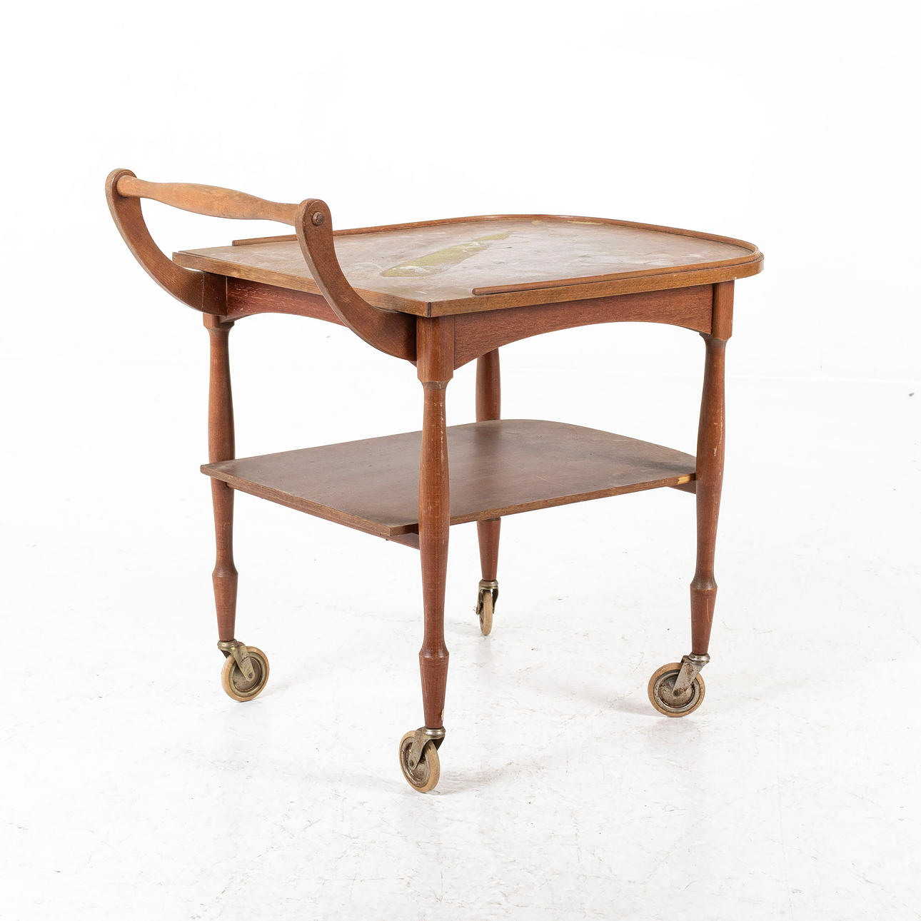 A teak dining trolley, 1950s/60s.